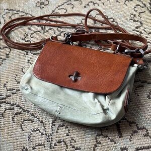A.S.98 Crossbody Bag in Brown and Green with Premium Leather